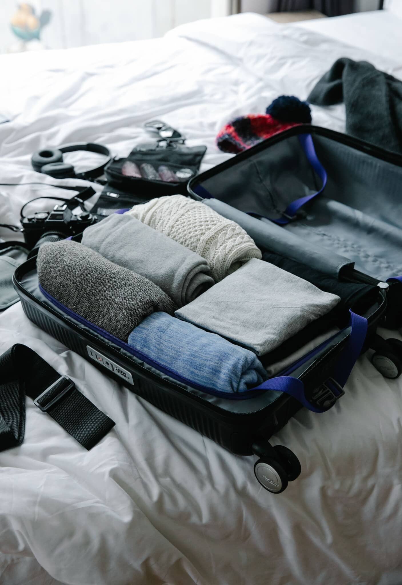 Packing a suitcase for travel